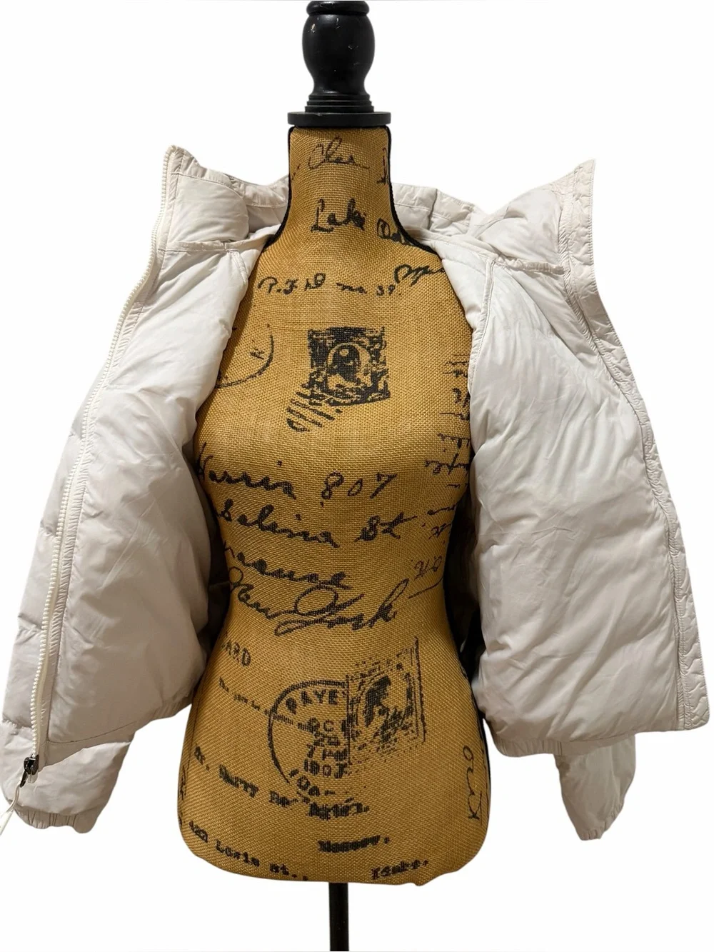 The North Face Hydrenalite Down Hooded Puffer Jacket White Dune Small